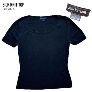 Ann Taylor Knit Silk T-Shirt